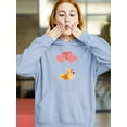 thumbnail image 2 of Happy Corgi W Heart Balloons Hoodie Women -Image by Shutterstock, Female XX-Large, 2 of 4