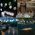 thumbnail image 4 of Guirnalda de luces solares para jardín exterior, 6,5 m, 30 LED, impermeables, bola de cristal, colorida, para decoración de festivales, fiestas, bodas, patios, Navidad (blanco frío), 4 of 5