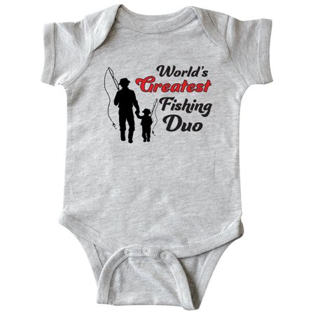 

Inktastic World s Greatest Fishing Duo Gift Baby Boy or Baby Girl Bodysuit