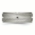 thumbnail image 3 of Bague Rainurée Polie en Titane Taille 9, 3 of 6