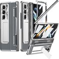 thumbnail image 1 of For Samsung Galaxy Z Fold 6 Clear Protective Case with S Pen Holder, Flat Hinge Protector and Stand, Ultra-thin PC Full Cover Shockproof Protective Case, 1 of 5