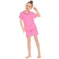 thumbnail image 2 of Kids Pajamas Short Sleeve Sleepwear Button-Down Kids Nightwear Girl Pajama Set for Boys 6-7 Years, 2 of 9