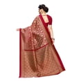 thumbnail image 2 of Ethnic Asia Art Silk Red Saree Daily Wear Unstitched Blouse Piece, 2 of 4