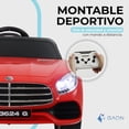 thumbnail image 3 of Carro Electrico Montable para Niños de Control Remoto y Manejo Directo Carrito Deportivo con Luces Estero Bluetooth y USB Doble Puerta con Seguro Rojo Gaon, 3 of 5