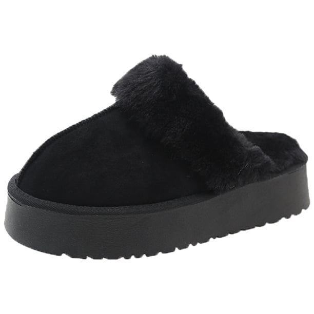 DQrwqpou Felpa Invierno Peludas Suministros para El Suaves Y Acogedores (Negro 38)
