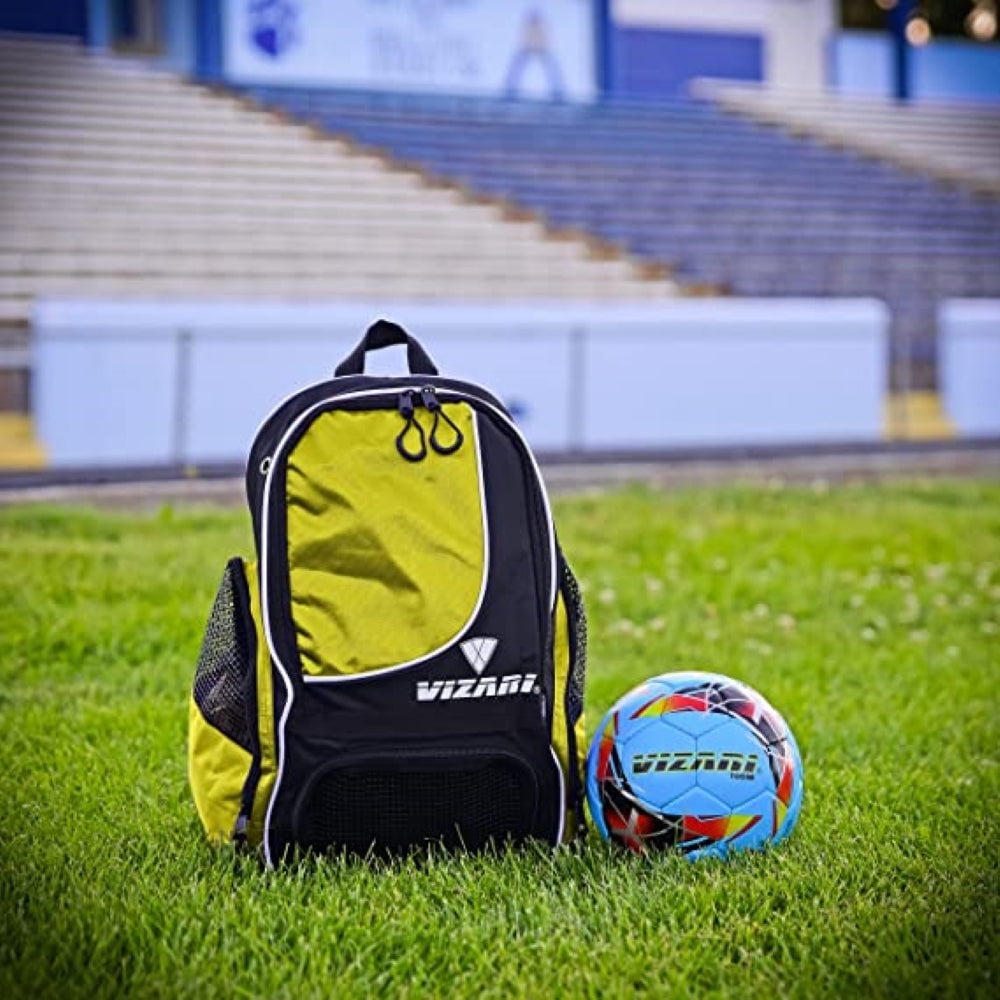 Vizari Solono Soccer Backpack, Neon Yellow
