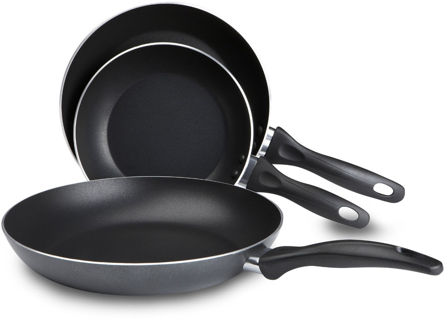 3-Piece T-fal Specialty Nonstick Omelette Pan 8" 9.5" & 11" Fry/Saute Pan Set 