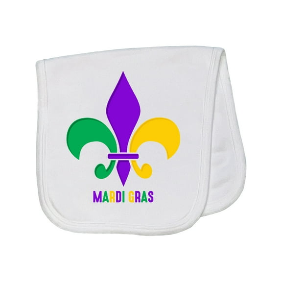 Inktastic Mardi Gras Fleur De Lis Baby Burp Cloth