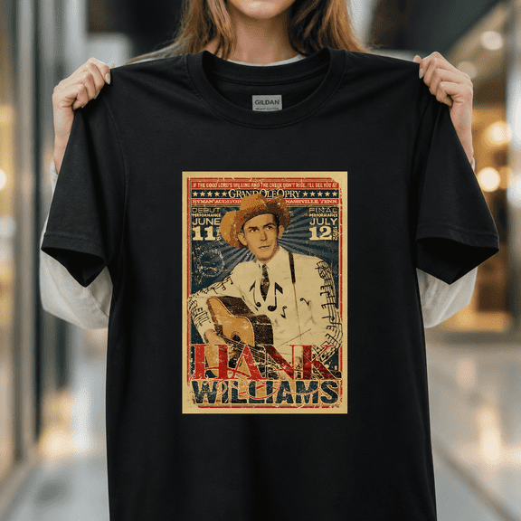 Hank Williams Grand Ole Opry Concert Poster Country Music Legend Unisex T-Shirt V70147, S - 5XL