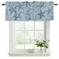 thumbnail image 2 of 2 Pack Valances for Windows, Navy Blue Starfish Window Valances for Living Room/Bedroom/Bathroom, Coastal Ocean Summer Sea Nautical Light Filtering Kitchen Curtain Valance 42"W x18" L, 2 of 9