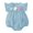 Blue, variant on Girls Jumpsuit Sleeveless Square Neck Floral Print Ruffle Ruched Lightweight Romper for Daily Wear Girls Rompers Pink 6 Months-9 Months