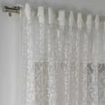 thumbnail image 4 of 3S Brother's Cream Lace Sheers Extra Long Floral Style Curtains Set of 2 Panels Rod Pocket & Back Tab Home Décor Window Custom Made Drapes 10-30 Ft. Long -Made in Turkey Each Panel (52"W x 228"L), 4 of 6