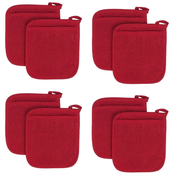 2Pcs/4Pcs/8Pcs 100% Cotton Kitchen Everyday Basic Terry Pot Holder Heat Resistant Coaster Potholder Kitchen Hot Pad for Cooking and Baking
