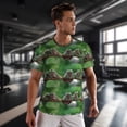thumbnail image 3 of Wukai Australian White Tree Frog Sitting on Branch Print Men's Short-Sleeved Mesh T-Shirt,Quick-Dry Short Sleeve Workout T-Shirt-5X-Large, 3 of 8
