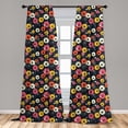 thumbnail image 5 of Ambesonne Floral Curtains, Colorful Spring Blooms, Pair of 28"x63", Multicolor, 5 of 5