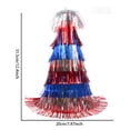 thumbnail image 3 of Luoshdecor 4th of July Hat,Glitter Tinsel Star Party Hat for 250th Anniversary Festival Headwear, 3 of 9