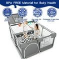 thumbnail image 5 of HioHa Baby Playpen, Big Playard with Basketball Hoop, Portable Play Yard Baby Fences with Storage Bag for Infant Toddler, 5 of 7