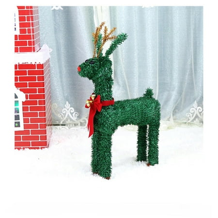 

Tepsmf Christmas Decorations Outdoor Scenes 2023 New Creative Simulation Plant Elk Ornaments Deer Statue Centerpieces Fireplace Decorations Holiday Party Supplies Courtya Table Runner