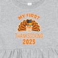 thumbnail image 4 of Inktastic Cute Turkey My First Thanksgiving 2025 Girls Baby Dress, 4 of 5