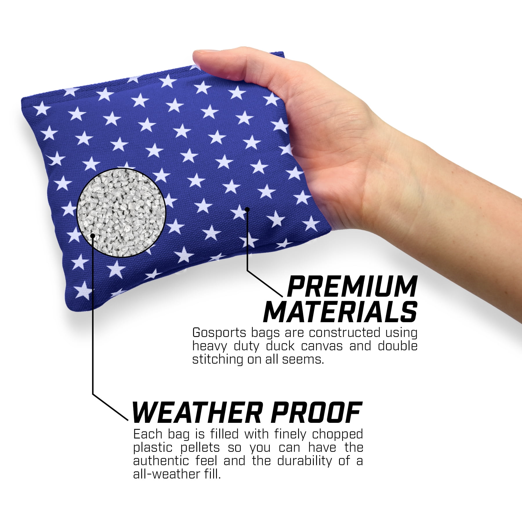 8 ALL WEATHER AMERICAN FLAG// NAVY CORN HOLE BAGS STARS AND STRIPES USA