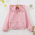 thumbnail image 6 of MEZZALL Kids Girls Coat Hooded Jacket Child Windproof Zipper Outwear Long Sleeve Outerwear Solid Color Coats Winter Holiday Streetwear, 6 of 7