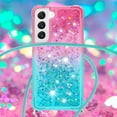 thumbnail image 4 of Funda para Samsung Galaxy S22 5G Brillantina Líquida Divertida Reluciente y con Cristales en Movimiento Cuerpo Cruzado con Cordón Ajustable, 4 of 5