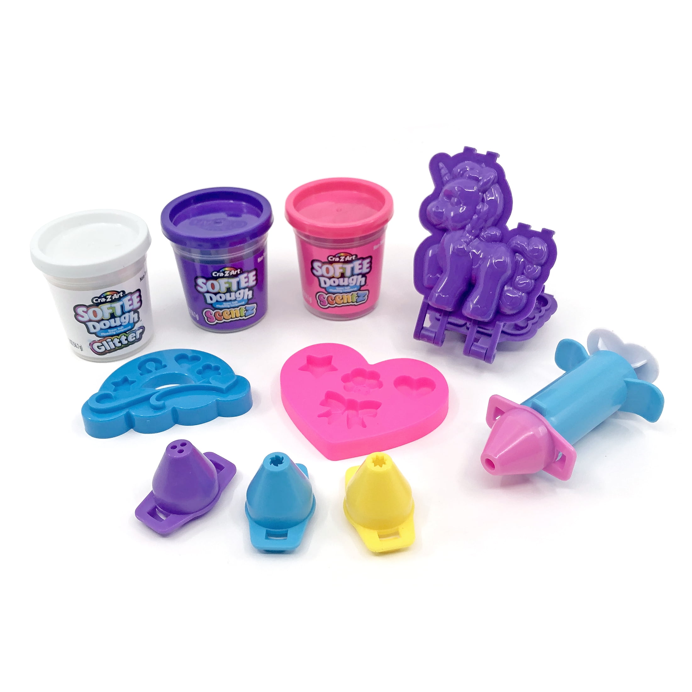 Cra-Z-Art Softee Dough Sparkling Unicorn Backpack, Pretend Play Toy Set for Kids Ages 3+