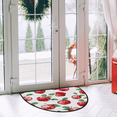 thumbnail image 2 of CURLYOOT Apples Half Round Door Mat 40'' x 63'', Indoor Outdoor Entrance Rug, Semi Circular Area Rug, Non Slip Washable Absorbent Doormat, Fruit Apples Laundry Room Rug, 2 of 7