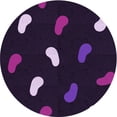 thumbnail image 1 of Ahgly Company Indoor Round Patterned Rebecca Purple Area Rugs, 6' Round, 1 of 6