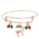 thumbnail image 1 of onlyliua Promoción de Temporada Pulsera Navideña de Aleación con Colgante de Aceite de Navidad Pulsera Navideña, 1 of 1