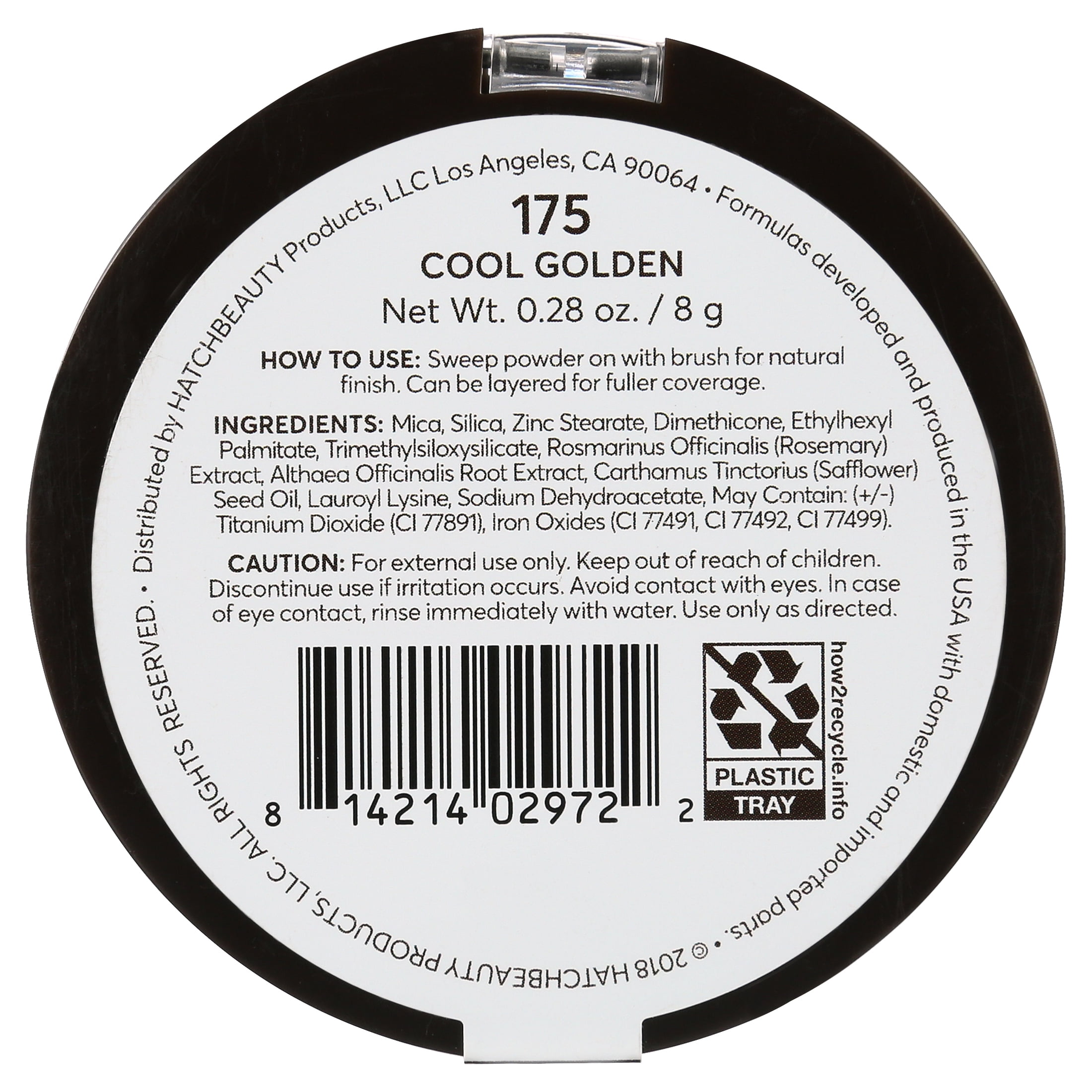 FOUND Mattifying Powder Foundation with Rosemary, 175 Cool Golden, 0.28 fl oz
