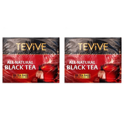 TEViVE All Natural Black Tea, 200 Tea Bags, 3.52 OZ, (2 Boxes of 100)