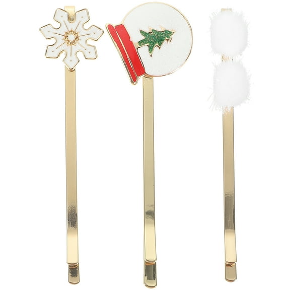 WRITWAA 6-Pack Christmas Hair Clips and Metal Bobby Pins in Delicate Colors for Daily Wear and Party Decoration