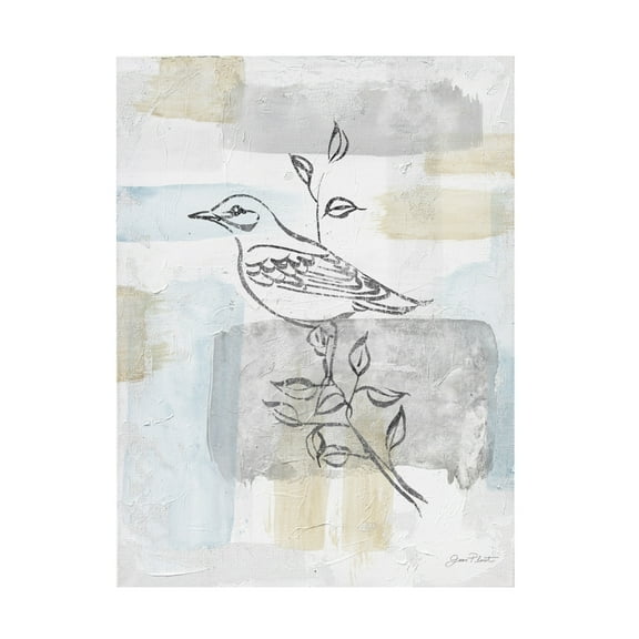 Canvas Wall Art - Jean Plout 'Washy Abstract Canvas B' Wall Art for Living Room, Bedroom, or Office Décor by Trademark Fine Art - 14 x 19 Inches