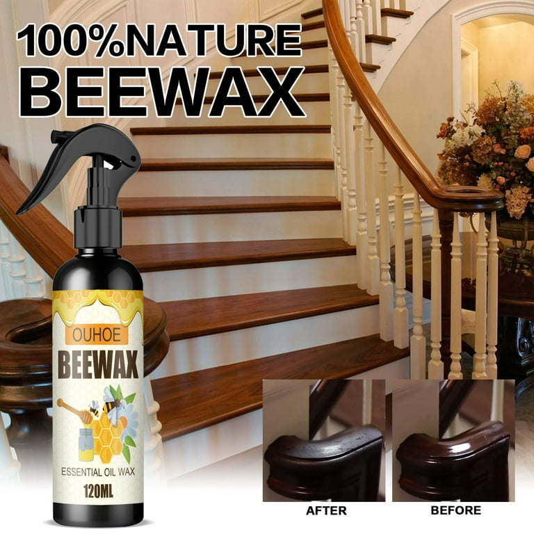 Natural Micro-Molecularized Beeswax Spray, Beeswax Spray Cleaner, Beeswax  Spray Furniture Polish And Cleaner, Furniture Polish Spray, Molecularized