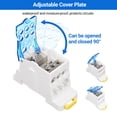 thumbnail image 7 of Aibecy Terminal Strip Blocks Pack with Cover 6-Positions Din Rail Wire Splitter Connector Junction Branch Box UKK160A Wire Cabinet, 7 of 7