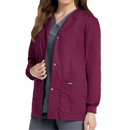 

Landau Women s Snap Front Warm-up Scrub Jacket