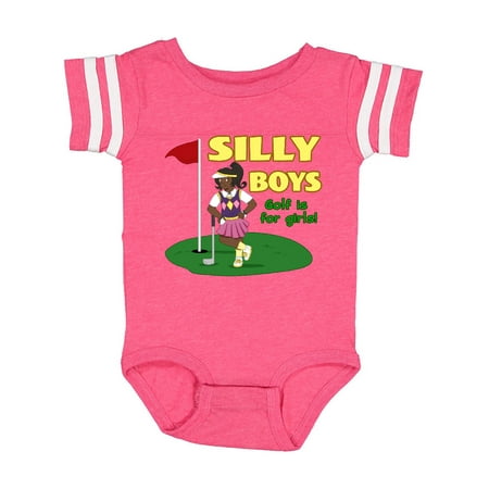 

Inktastic Silly Boys Golf is for Girls with Dark Haired Golfer Gift Baby Boy or Baby Girl Bodysuit