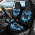 thumbnail image 2 of XYZCANDO Blue Heart Butterfly Pattern Vehicle Seat Covers Removable Non Slip Car Seat Cover Front Car Seat car Front Seats, Thick Stretchy Auto Truck, 2 of 10