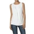thumbnail image 1 of Femmes S2x Manches Plissé O Col Rond Débardeur Essentiel Stretch Chemisier, 1 of 6