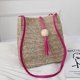 thumbnail image 1 of Bolsa tipo cubo tejido Durable con cuentas de madera Resistente a los arañazos Mujer Ocio diario Tmvgtek Para Estrenar, 1 of 3