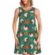 thumbnail image 1 of Disketp Cartoon Turkey para Vestido sin Mangas para Mujeres, Vestidos de Verano para Mujeres, Casual y Holgado para la Playa, 1 of 7