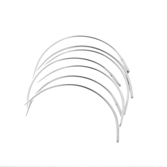 Abbracc 25Pcs C Type Curved Hand Sewing Needles General Purpose Easy Threading, 3.4cm