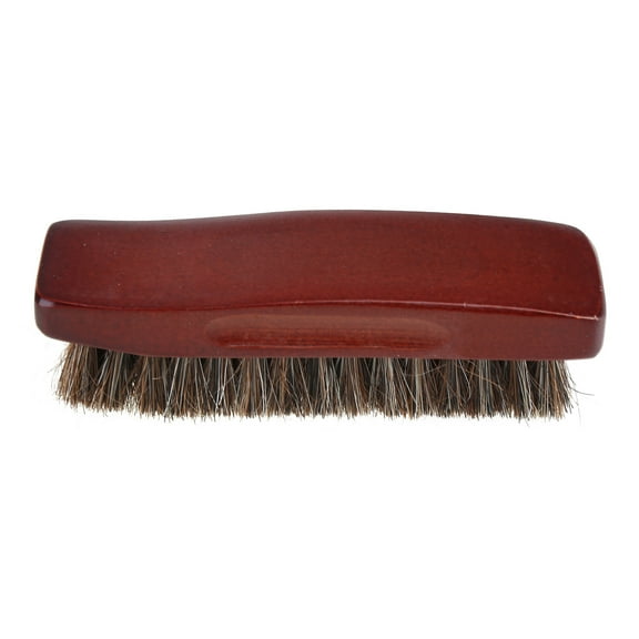 HEMLBOYW 1pc Professional Handle Horse Hair Bristle Boot Shoes Shine Buffing Brush Plastic