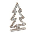thumbnail image 2 of Melrose Set of 3 Brown and White Rustic Pine Tree Outline Christmas Decorations 15.25", 2 of 4