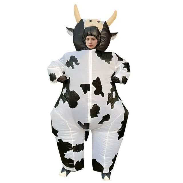 Disfraz inflable de vaca Arokibui para mujer, talla adulta