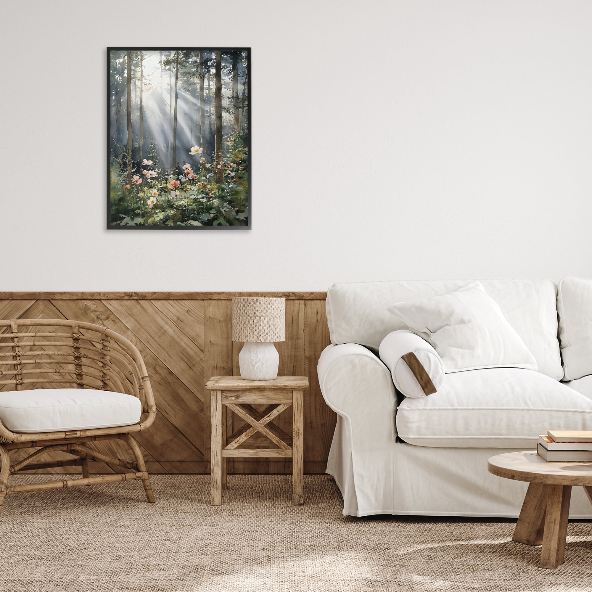 Stupell Industries Sunlit Woods In Morning Black Framed Giclee Art, design by Franklyn Gregory
