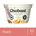 thumbnail image 2 of Chobani Non-Fat Greek Yogurt Peach on The Bottom 5.3 oz Cup, 2 of 12