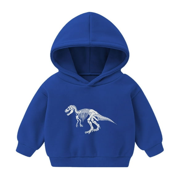 RXIRUCGD Chemise pour Enfants à Manches Longues T-shirt à Motif Imprimé Col Rond Court Haut Convenant aux Garçons et aux Filles Âgés Chandail à Capuchon ( Bleu, Taille : 1 An )