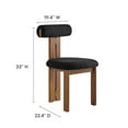 thumbnail image 3 of Side Dining Chair, Set of 2, Black, Fabric, Wood, Bar Pub Cafe Bistro Dining Kitchen Hospitality Restaurant, Modern Contemporary, HB37317, 3 of 10